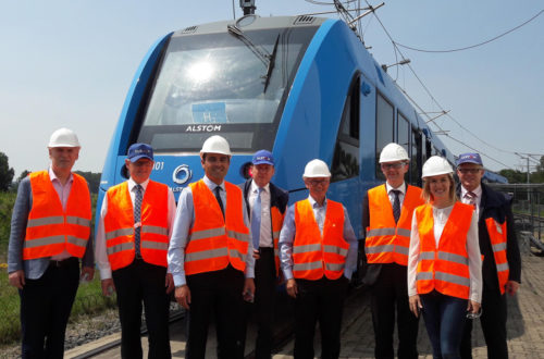 Benoît Simian, en Allemagne, pour le lancement du train à hydrogène Alstom.