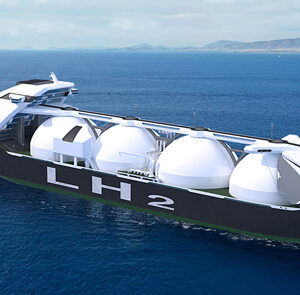 Large-scale liquefied hydrogen carrier